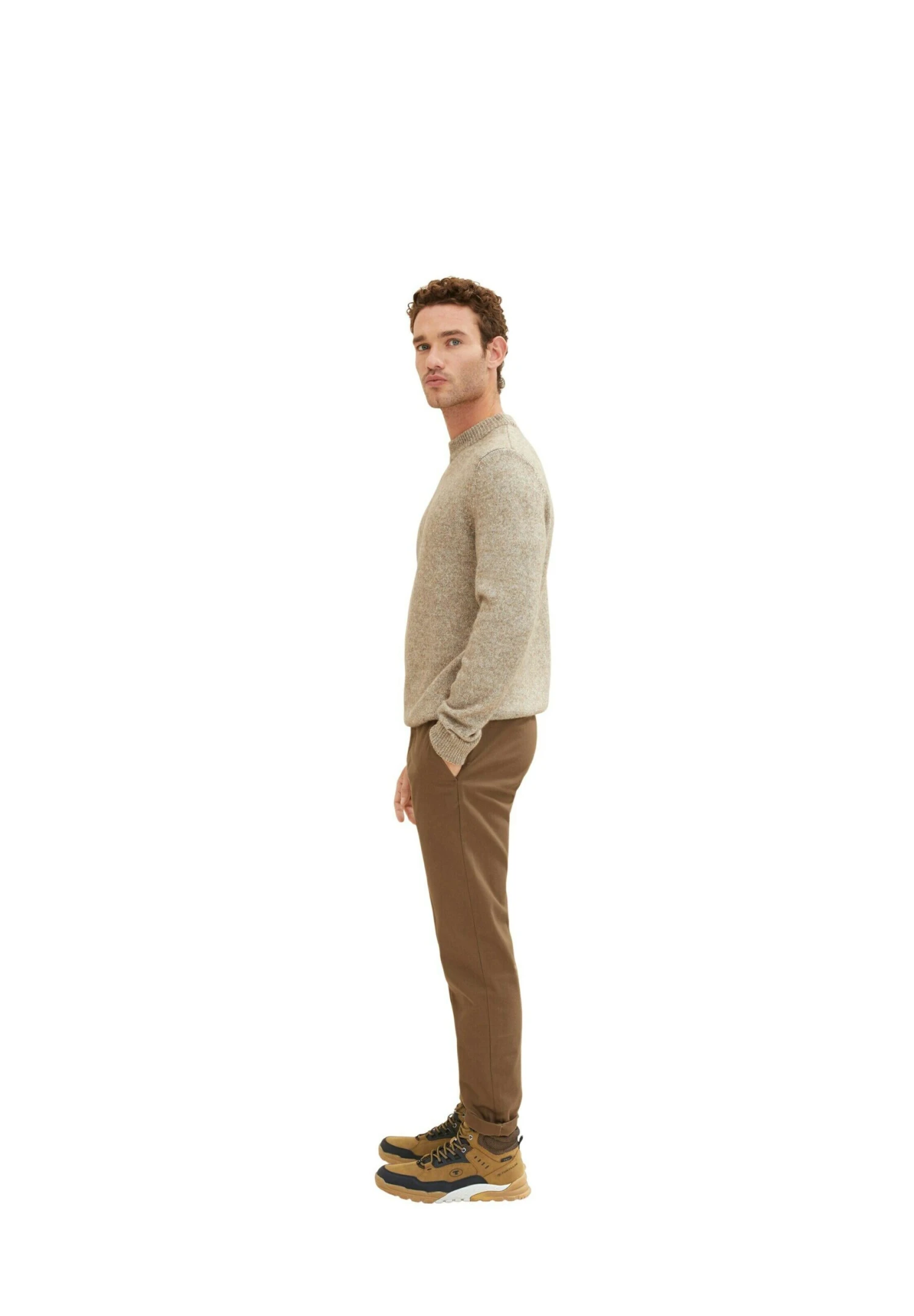 Tom Tailor Broek - Beige Two Tone Dobby 7 Tom Tailor Broek - Beige Two Tone Dobby - Afbeelding 5