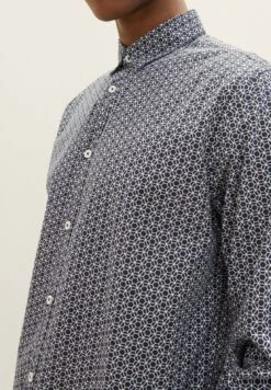 Tom Tailor Mit Allover-Print - Overhemd - Navy Geometric Design -Syntia Delaney 912da22043cb48169e57d5fefc9289d3