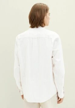 TOM TAILOR Denim Mit Stehkragen - Overhemd - Light Beige Big Stripe -Syntia Delaney 93fd9a959f574545a7ad5c2a8b102e59