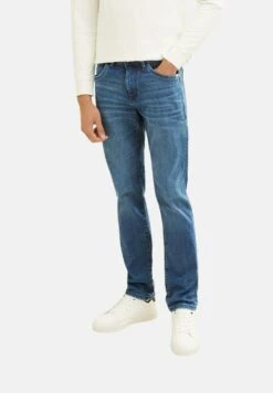 Tom Tailor Josh - Straight Leg Jeans - Used Mid Stone Blue Denim -Syntia Delaney 9415038a657f490693dd97122baca596