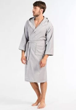 Tom Tailor Basic Velours - Badjas - Grau -Syntia Delaney 94171ad6089a4fb3b4fb73d03729d57c