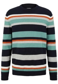 Tom Tailor Mit Streifenmuster - Trui - Navy Grey Green Stripe -Syntia Delaney 945df029c3ef4b6581430304f60c913a