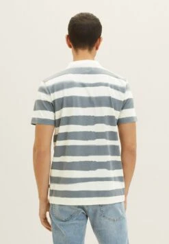 Tom Tailor Gestreiftes - Poloshirt - Water Navy Stripes Beige Base -Syntia Delaney 9afa6ebe92ef44e6a1057df6418b652e