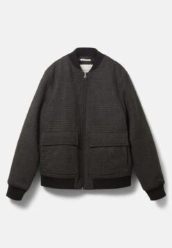 TOM TAILOR Denim Regular Fit Mit Aufgesetzten Taschen - Bomberjacks - Grey Brown Navy Mini Check -Syntia Delaney 9baa8369e60d4e468de4a1d25f677989