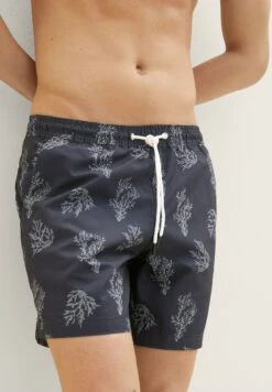 TOM TAILOR Denim Mit Allover-Print - Zwemshorts - Black White Big Coral Print -Syntia Delaney 9bdb6ecf43b34381a01c6ea7c61e5423