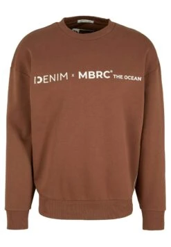 TOM TAILOR Denim Mit Logo Print  - Sweater - Light Wood Brown -Syntia Delaney 9edfb09a38514765aea3bddc2e35e9e9