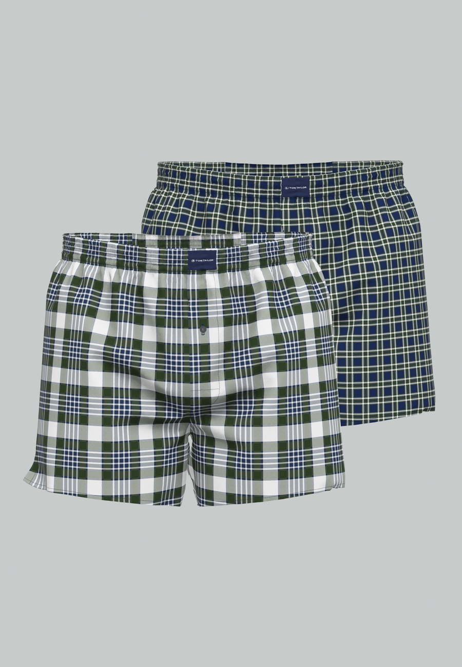 Syntia Delaney -Syntia Delaney TOM TAILOR Herren Boxershort grun kariert 01