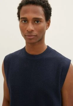 Tom Tailor Top - Knitted Navy Melange -Syntia Delaney a040bca9ff7047b788c1fb4aedb514cd