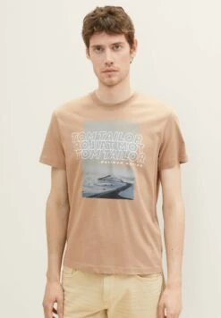Tom Tailor Mit Print - T-Shirt Print - Desert Fawn