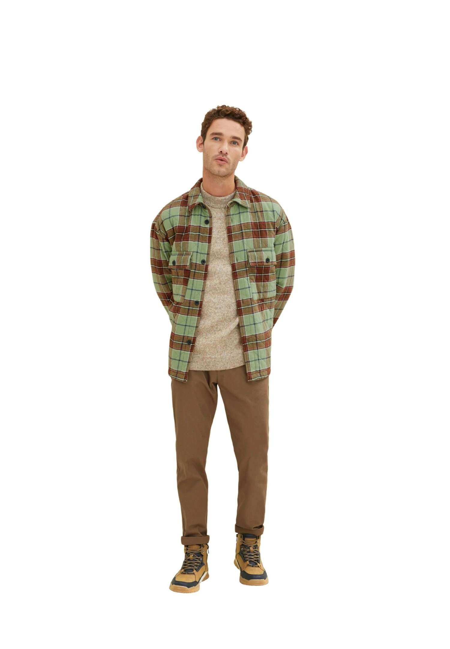 Tom Tailor Broek - Beige Two Tone Dobby 8 Tom Tailor Broek - Beige Two Tone Dobby - Afbeelding 6