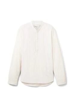 TOM TAILOR Denim Mit Stehkragen - Overhemd - Light Beige Big Stripe -Syntia Delaney a6812b47f15946fa99492940fd577033