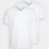 Tom Tailor V-Neck 2 Pack - Pyjamashirt - White -Syntia Delaney a7b50ec648fc433e87b6e0fb47ce9297