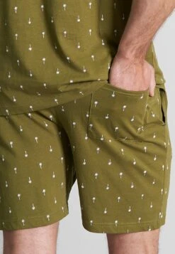 Tom Tailor Set Shorty - Pyjama - Grün Mittel Allover -Syntia Delaney a813b18052a24042ae8ff0858aba0daa