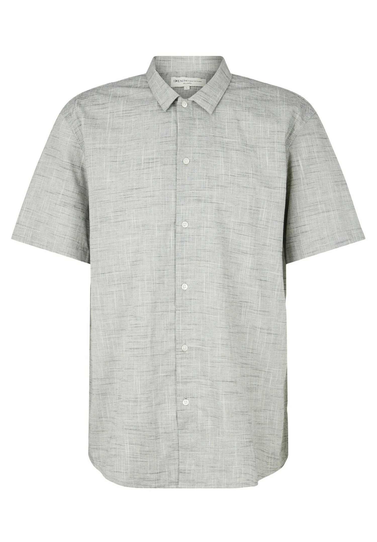 TOM TAILOR Denim Kurzarm - Overhemd - Black Woolwhite Slub Structur 9 TOM TAILOR Denim Kurzarm - Overhemd - Black Woolwhite Slub Structur - Afbeelding 7