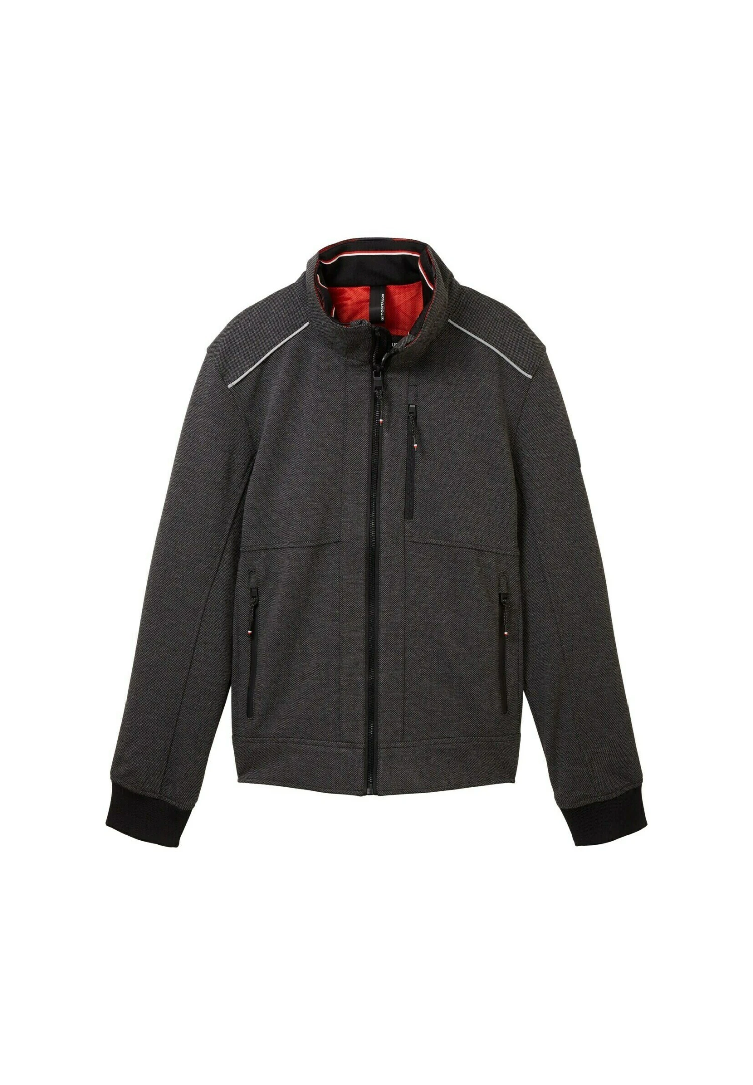 Tom Tailor Mit Verdeckter Kapuze - Jas - Anthracite Knitted Structure 7 Tom Tailor Mit Verdeckter Kapuze - Jas - Anthracite Knitted Structure - Afbeelding 5