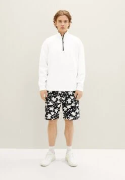 TOM TAILOR Denim Bedruckte - Trainingsbroek - Black White Wildflower Print -Syntia Delaney ab6800f9657b47ad84064d129b1319ba