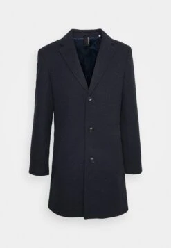 Tom Tailor Halflange Jas - Navy Blue Structure -Syntia Delaney abb430c07d0e4399bdf372fa024da3f5