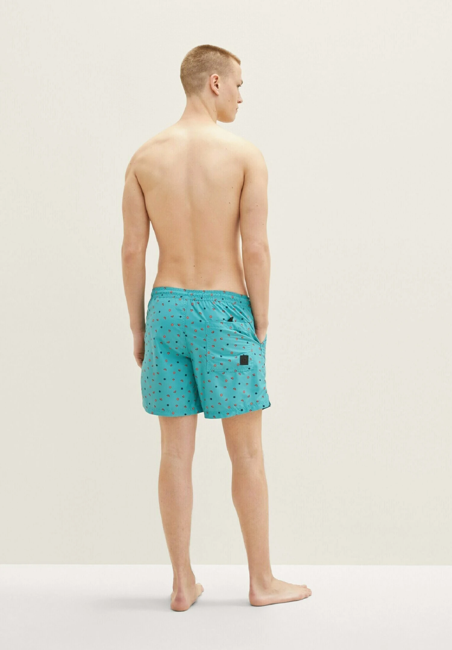 TOM TAILOR Denim Mit Allover-Print - Zwemshorts - Green Red Melon Sun Print 5 TOM TAILOR Denim Mit Allover-Print - Zwemshorts - Green Red Melon Sun Print - Afbeelding 3