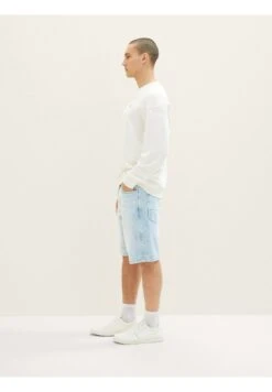 TOM TAILOR Denim Jeansshort - Used Bleached Blue Denim -Syntia Delaney b2e85c84688249e79d357894ffd6d263