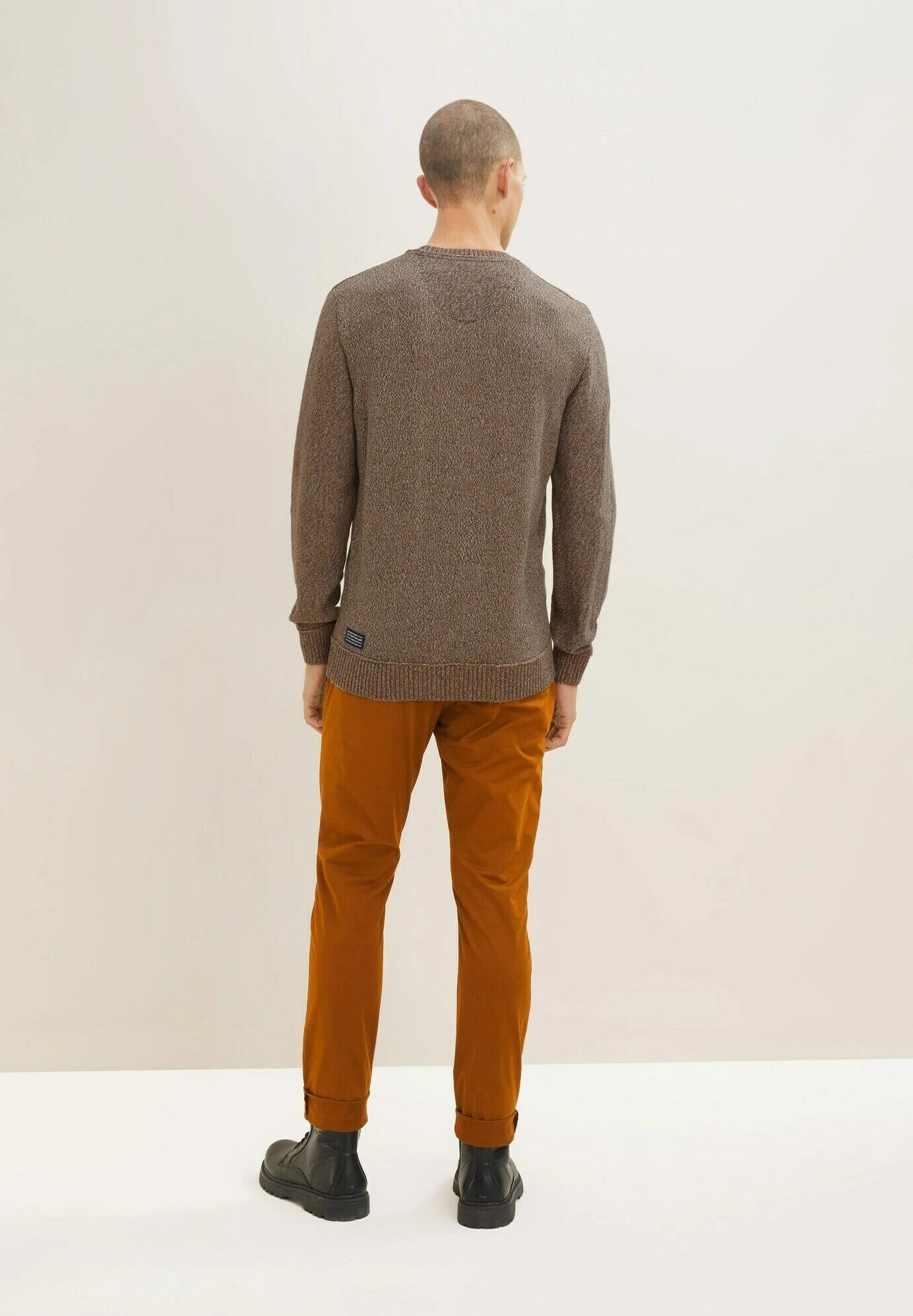 Tom Tailor Trui - Brown Melange Structure 5 Tom Tailor Trui - Brown Melange Structure - Afbeelding 3