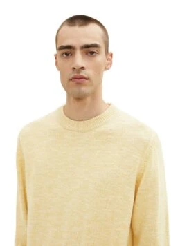 Tom Tailor Mit Struktur - Trui - Yellow White Injected Melange -Syntia Delaney b7655bbaf88a42eda30a10fe8b423287