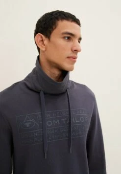 Tom Tailor Mit Stehkragen - Sweater - Blue Grey -Syntia Delaney b8e41c90de5e42bba6fa495b689ef621
