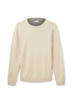 Tom Tailor Basic Crew - Trui - Cargo Beige Melange -Syntia Delaney baf6d4a37e274c698c146506cb32a9b0