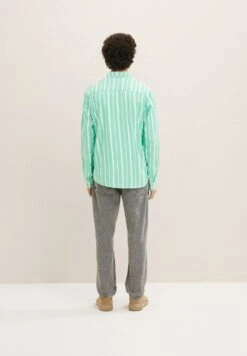 TOM TAILOR Denim Overhemd - Green Off White Big Stripe -Syntia Delaney bb480fa7319a4450884de11bd7f102cc