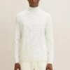 Tom Tailor Melierter Rollkragen- Trui - Nice Off White Melange