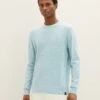Tom Tailor Mit Struktur - Trui - Light Blue Melange -Syntia Delaney bdd4b3d2baeb4f7f89c984578e7286e4