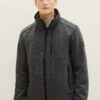 Tom Tailor Mit Verdeckter Kapuze - Jas - Anthracite Knitted Structure