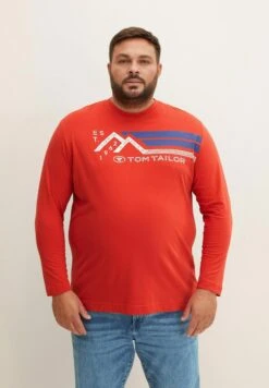 Tom Tailor Longsleeve - Molten Lava Red