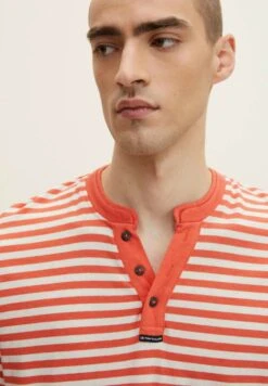 Tom Tailor Gestreiftes- T-Shirt Print - Peach White Melange Stripe -Syntia Delaney c13e7790e21440f0a1e5d54b94dd3b6b