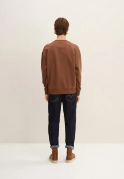 TOM TAILOR Denim Mit Logo Print  - Sweater - Light Wood Brown -Syntia Delaney c1effff6c88542b0b37eb503bf8c6983