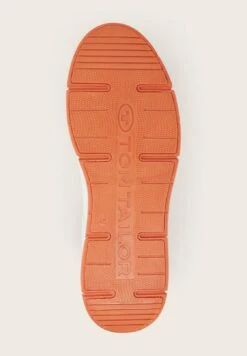 Tom Tailor Licence- Sneakers Laag - White Orange -Syntia Delaney c494f5eba43d406a8b33b3b4f7d5b895