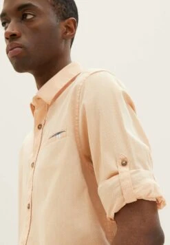 Tom Tailor Mit Struktur - Overhemd - Orange White Squared Structure -Syntia Delaney c5755aaa1cee49a4879469d1838a4391