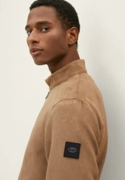 Tom Tailor Mit Stehkrgen  - Imitatieleren Jas - Viper Brown Fake Leather -Syntia Delaney c6a9ff1b5ce04d489e94d6b6febf8996