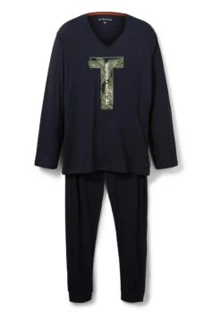 Tom Tailor Mit Logo Print Set - Pyjama - Blue Dark Solid -Syntia Delaney c80f2932de9f4665bb44106de30bbc77