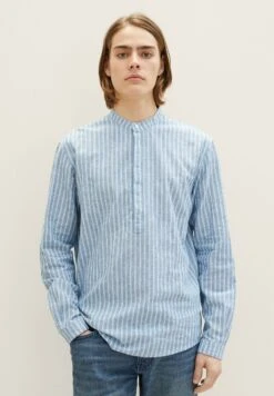 TOM TAILOR Denim Mit Stehkragen - Overhemd - Blue White Stripe