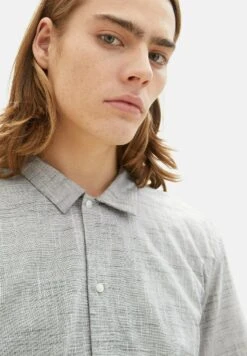 TOM TAILOR Denim Kurzarm - Overhemd - Black Woolwhite Slub Structur 13 TOM TAILOR Denim Kurzarm - Overhemd - Black Woolwhite Slub Structur -Syntia Delaney c8ee1cd674b941558ecea68273d3db43