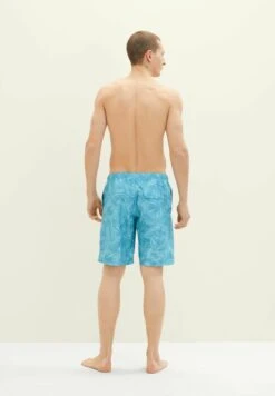 Tom Tailor Gemusterte - Zwemshorts - Blue Tibetan Stone Leaf Design -Syntia Delaney c8fcac8c12b9489a96d26cfac323ff87