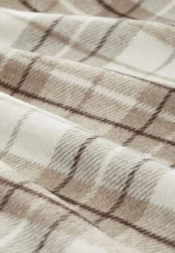 TOM TAILOR Denim Halflange Jas - Off White Beige Big Cosy Check -Syntia Delaney cb1894990293465dbb98a8ac58f419e4