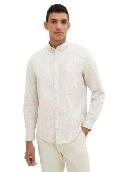 Tom Tailor Mit Karomuster - Overhemd - Off White Peach Orange Check -Syntia Delaney cc821f73bd344687a9fc8930d1205d39