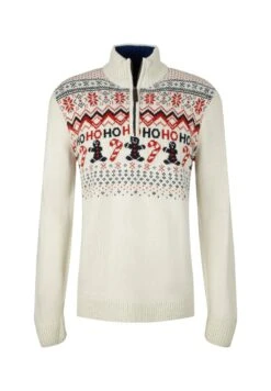 Tom Tailor Trui - White Navy Placed Jacquard