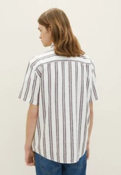 TOM TAILOR Denim Mit Streifen - Overhemd - White Navy Red Stripe -Syntia Delaney cd8bfb896a21430694675b31a0f55939