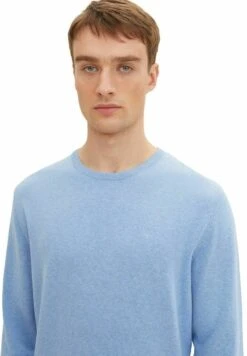 Tom Tailor Basic Crew Neck - Trui - Modern Light Blue Melange -Syntia Delaney ce0cc7faf4af4f20b87149c1c0637f6f