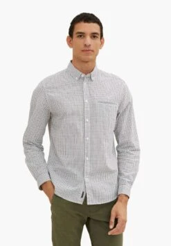 Tom Tailor 1033714 - Overhemd - Off White Small Check -Syntia Delaney ce26e188bddb4883b99a7854b4d11bab