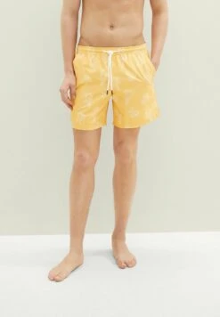 TOM TAILOR Denim Mit Allover-Print - Zwemshorts - Yellow White Big Coral Print -Syntia Delaney cf19d224ba25454ab4679469d5a22d8d