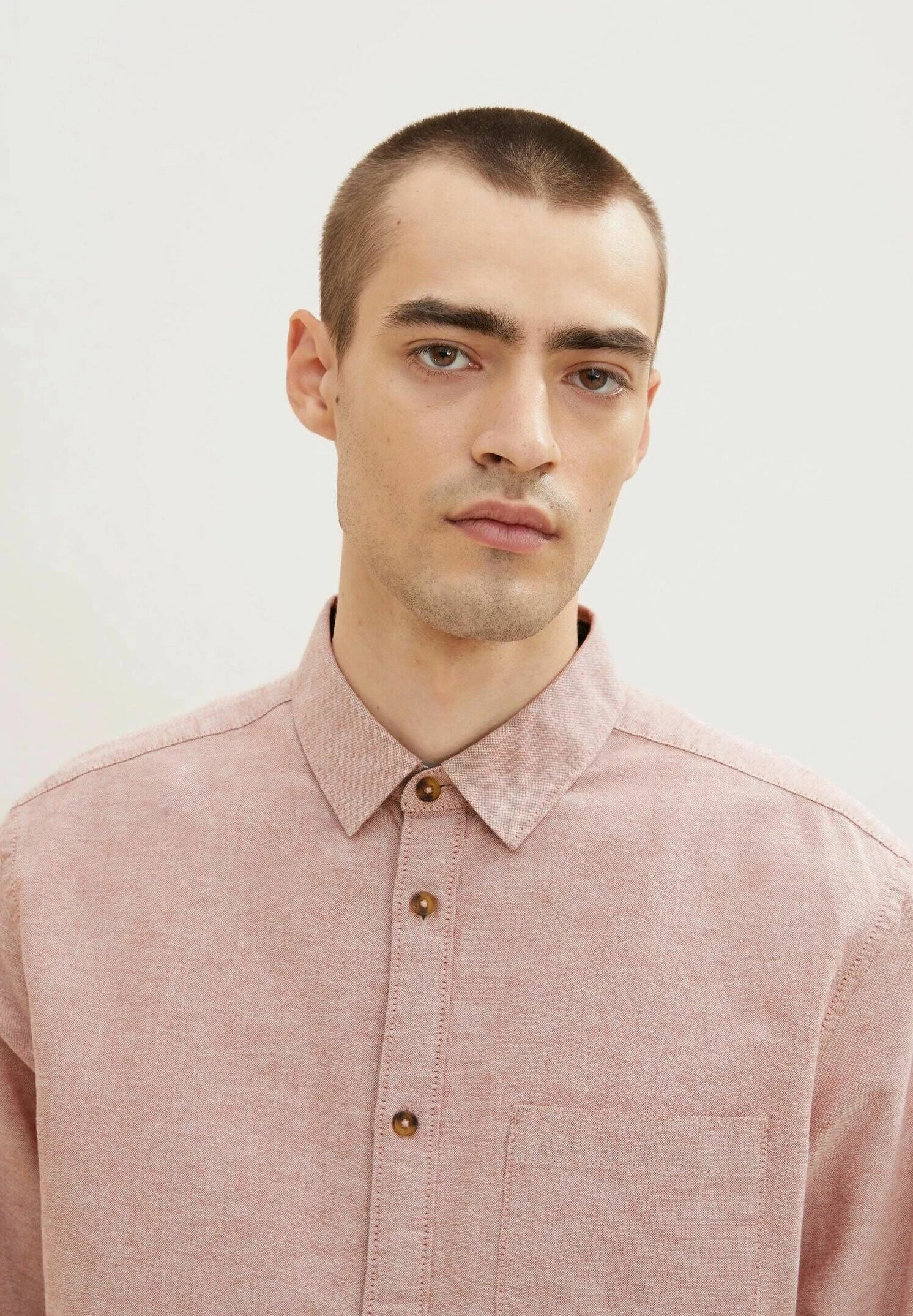 Tom Tailor Oxford- Overhemd - Chili Oil Red Chambray 6 Tom Tailor Oxford- Overhemd - Chili Oil Red Chambray - Afbeelding 4