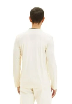 Tom Tailor Serafino With Chestpocket - Longsleeve - Vintage Beige -Syntia Delaney d2172183098f42bd8927b7fc1576e56f